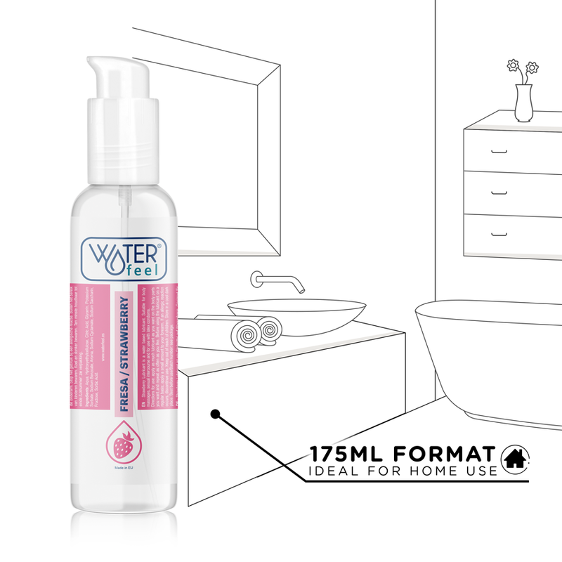 WATERFEEL - LUBRIFICANTE À BASE DE ÁGUA DE MORANGO 175 ML - Image 5