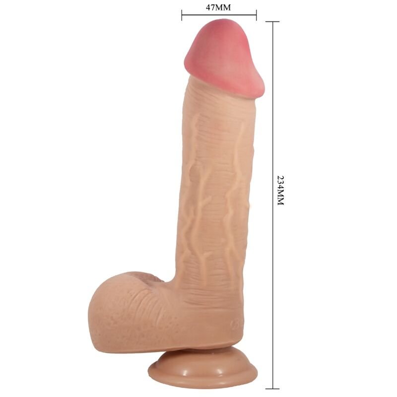 PRETTY LOVE - SÉRIE SLIDING SKIN DILDO REALÍSTICO COM VENTOSA DESLIZANTE PELE CARNE 23,4 CM - Image 4