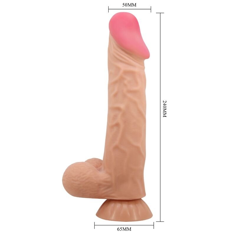 PRETTY LOVE - SÉRIE SLIDING SKIN DILDO REALÍSTICO COM VENTOSA DESLIZANTE PELE CONTROLO REMOTO CARNE 24 CM - Image 4
