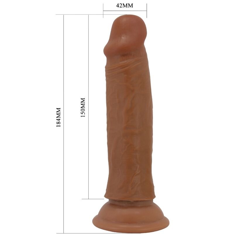 PRETTY LOVE - QUENTIN DILDO REALISTA 18 CM MARROM - Image 5