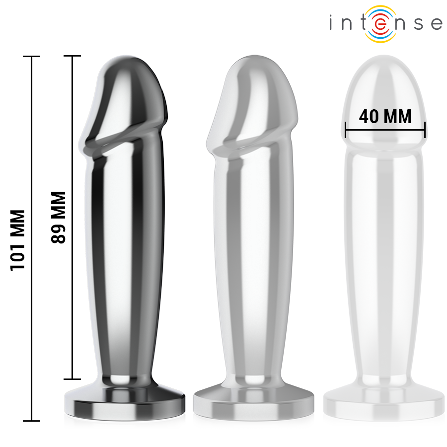 INTENSE - PLUG ANAL 10 VIBRAÇÕES DILDO DE METAL COM CONTROLE REMOTO M - Image 5