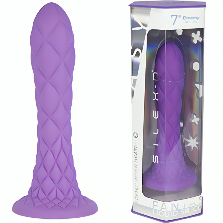 SILEXD - DREAMY DILDO FANTASY SILICONE LÍQUIDO TERMORATIVO VIOLETA 18,5 CM - Image 2