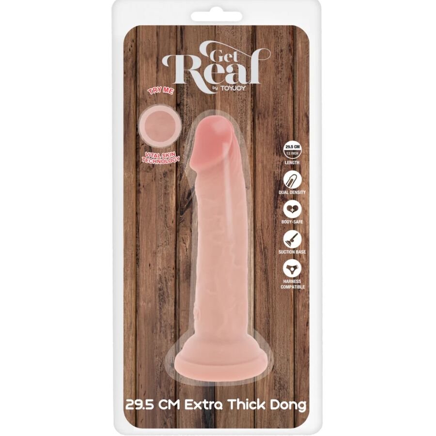 GET REAL - PÊNIS DE TPE DELUXE DE DUPLA DENSIDADE E ESPESSURA, 29,5 CM - Image 5