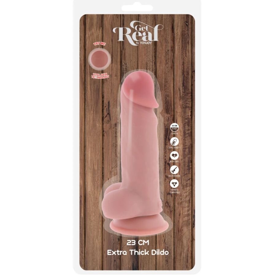 GET REAL - PÊNIS REALISTA DE LUXO COM TESTÍCULOS EXTRA GROSSOS DE 23 CM - Image 5