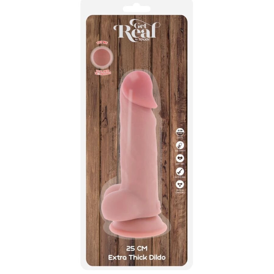 GET REAL - PÊNIS REALISTA DE LUXO COM TESTÍCULOS EXTRA GROSSOS DE 25 CM - Image 5