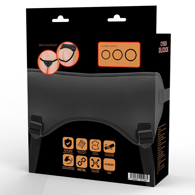 CYBER SILICOCK - ARNÊS DE CINTA COM 3 ANÉIS GRTIS - Image 4